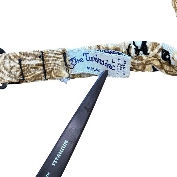 Vintage 70s Lion Print Bikini & Cover Up Set The Twins Inc. Miami L - Picture 7 of 9